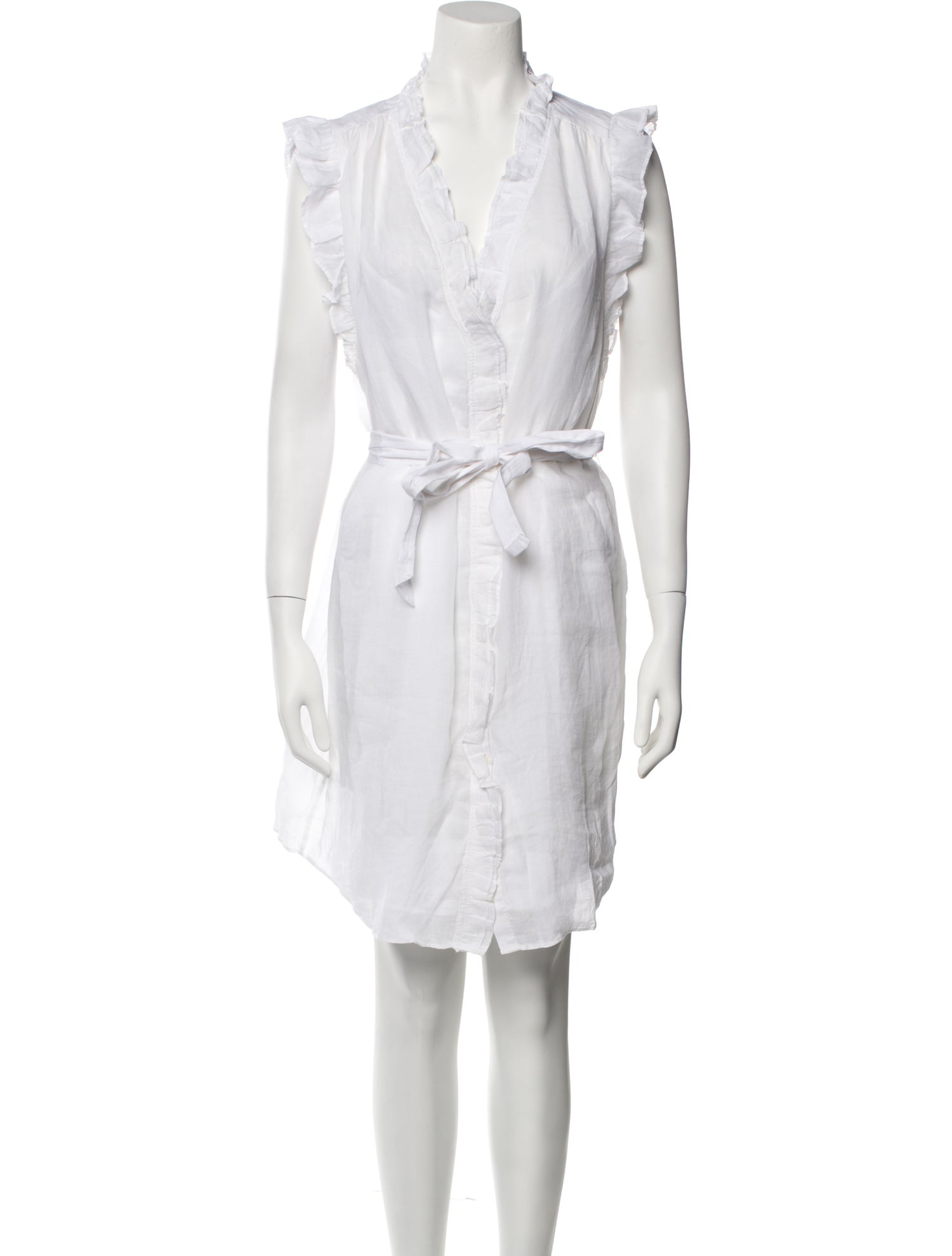 FRAME V-Neck Mini Dress