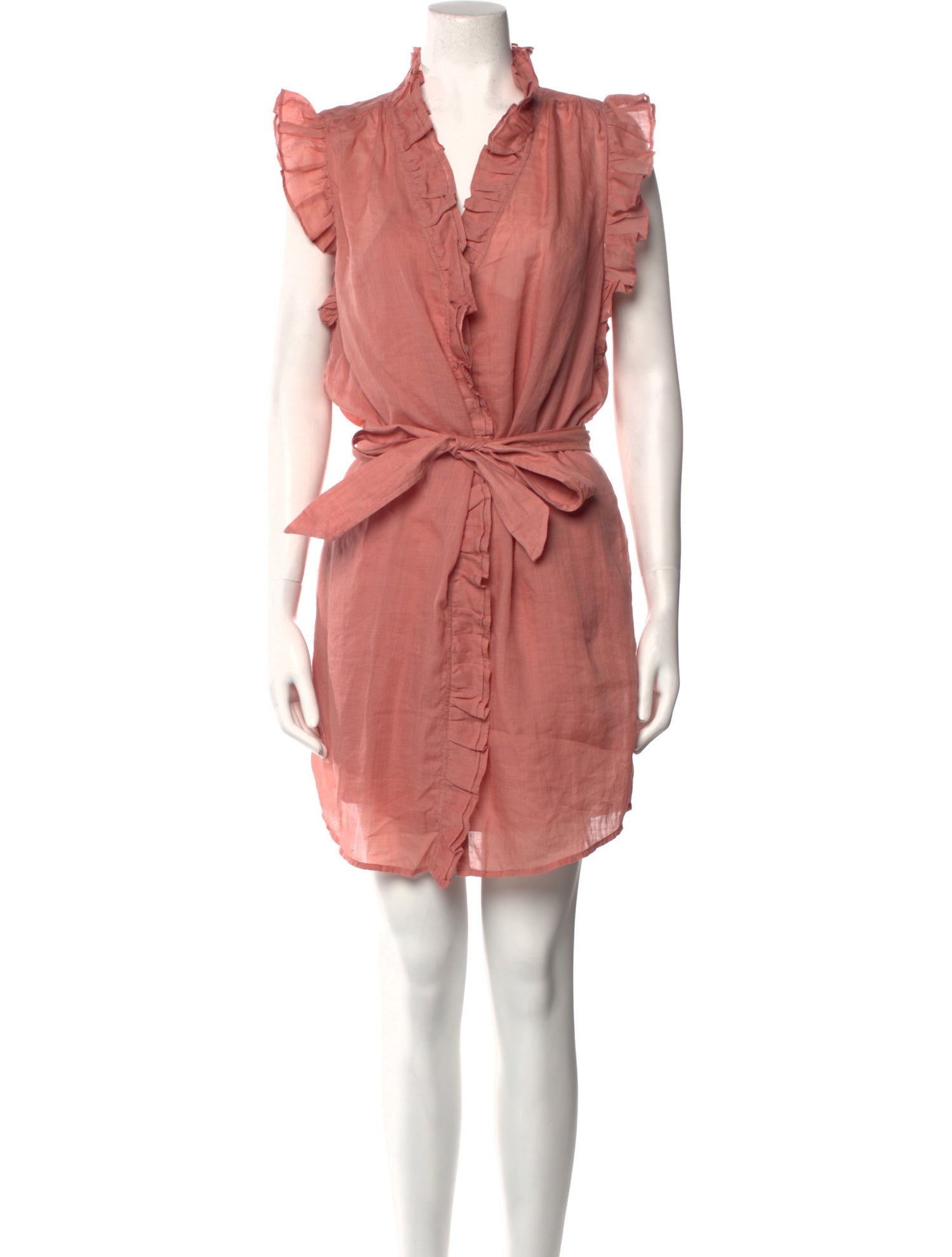 FRAME V-Neck Mini Dress