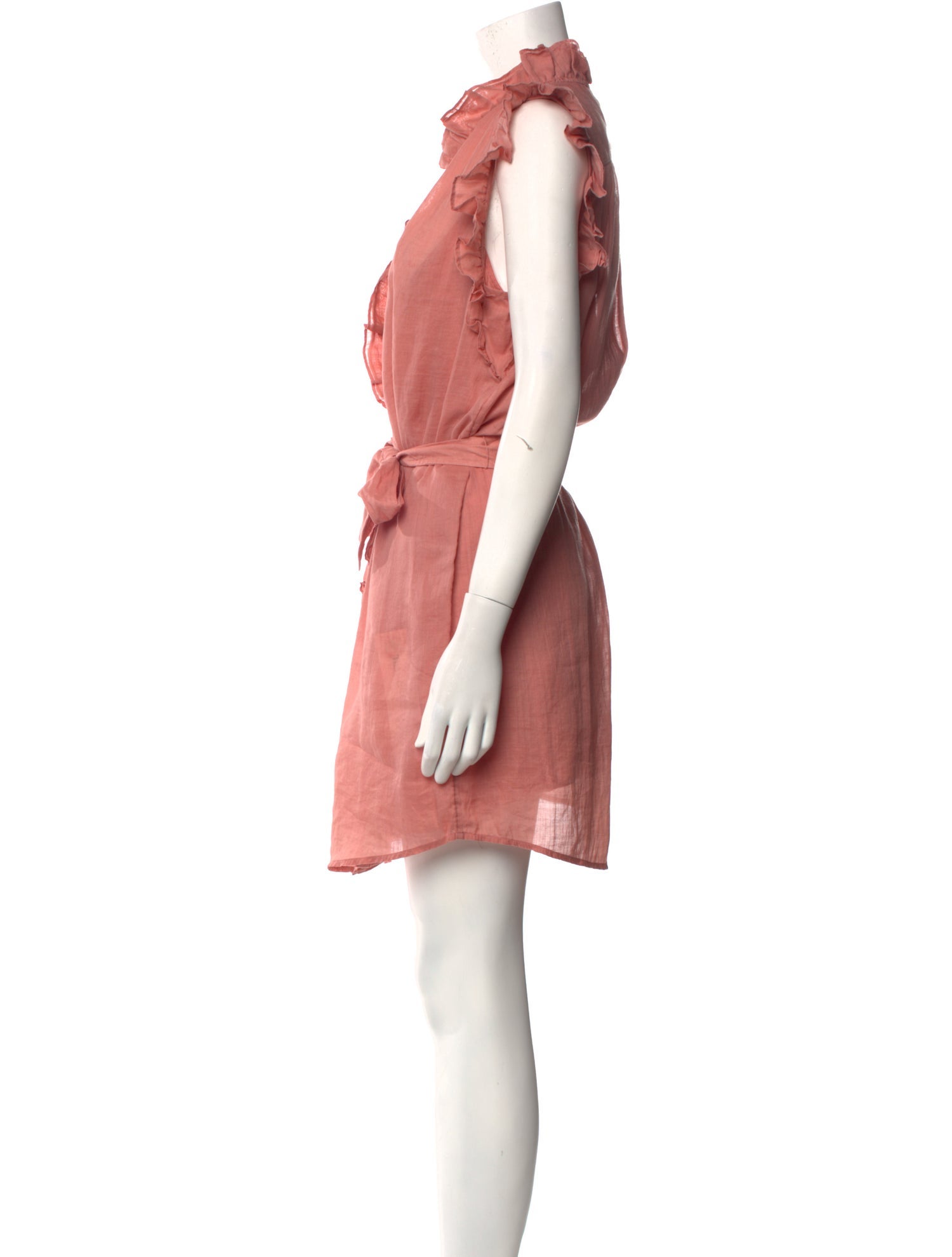 FRAME V-Neck Mini Dress