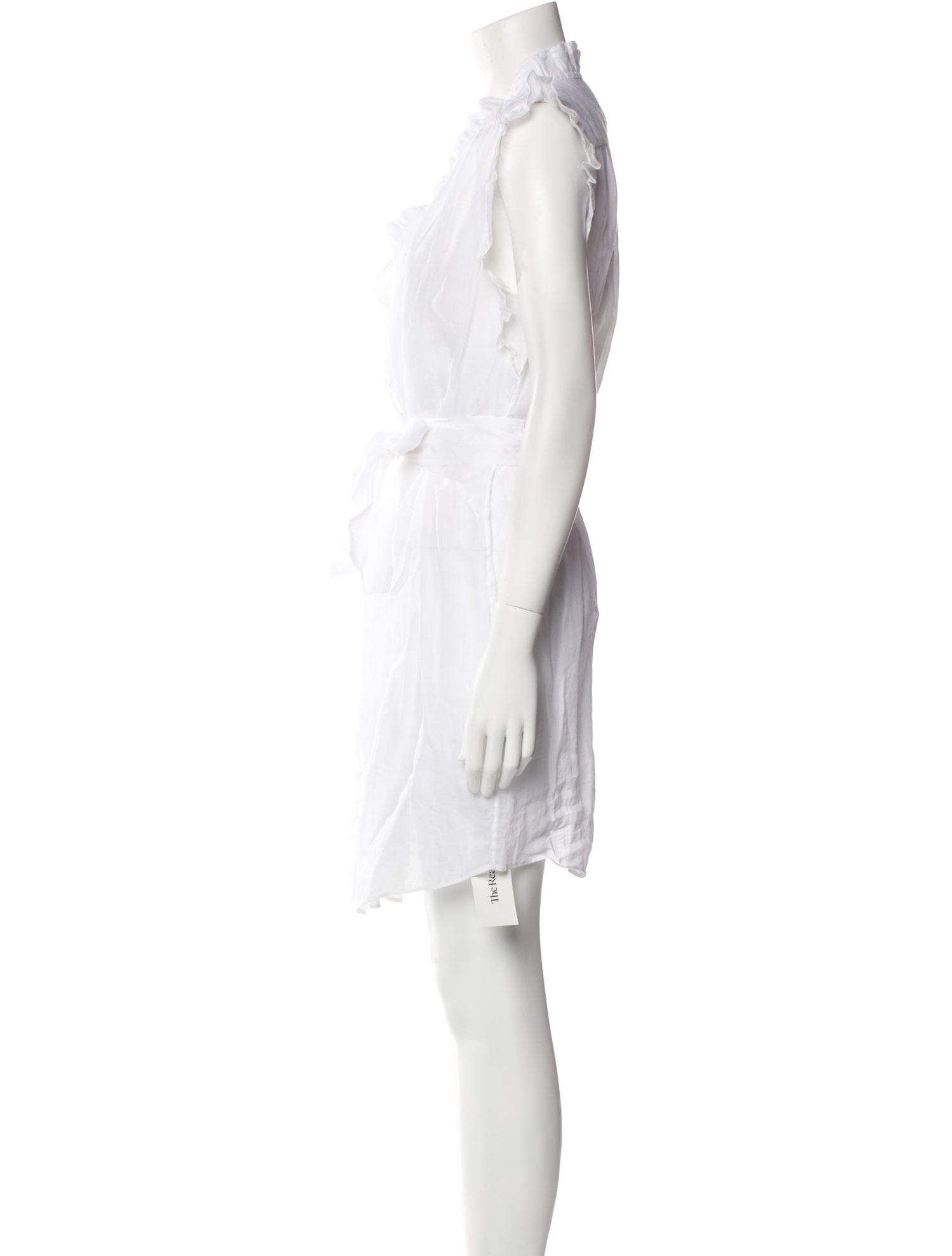 FRAME Plunge Neckline Mini Dress