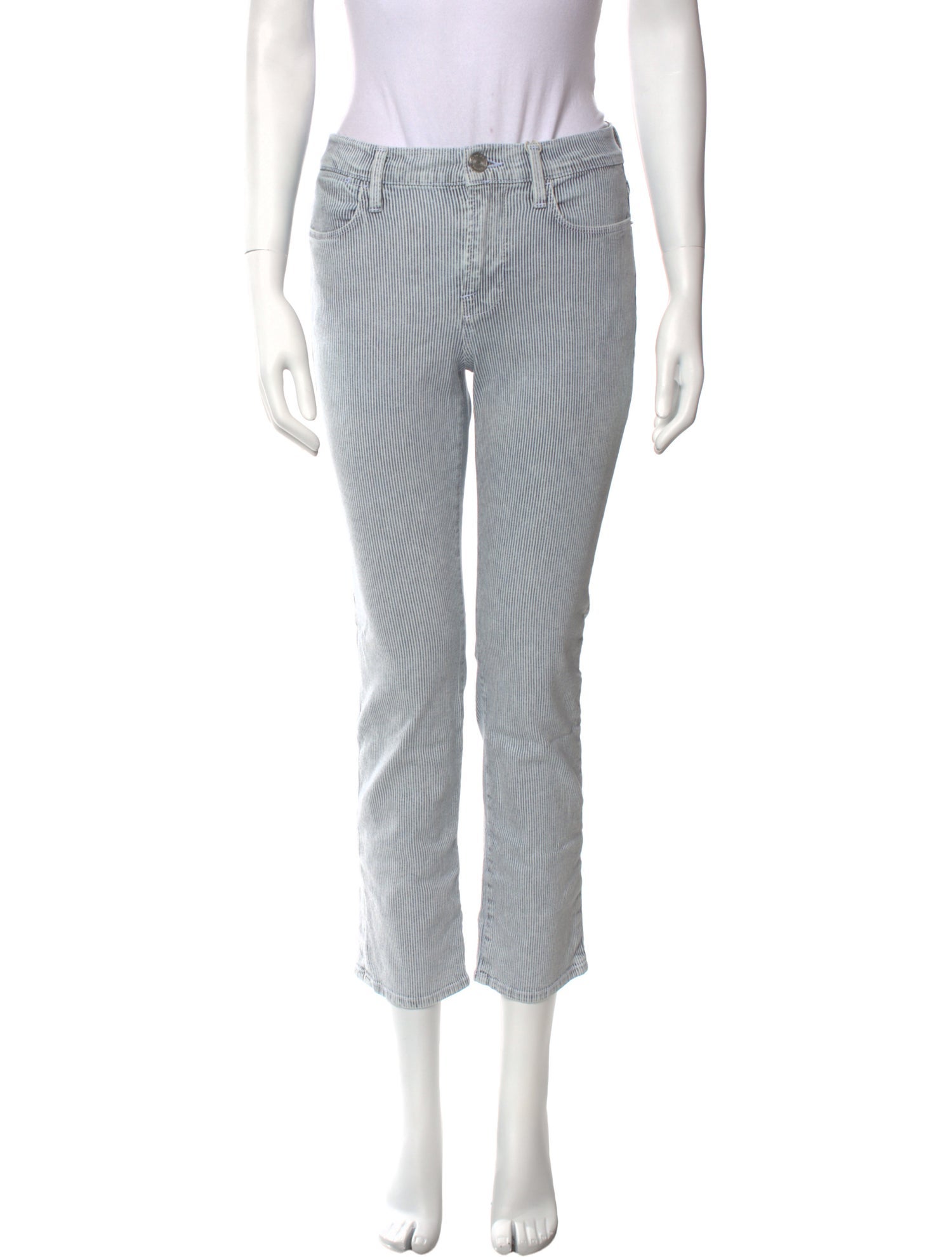 FRAME Striped Straight Leg Pants