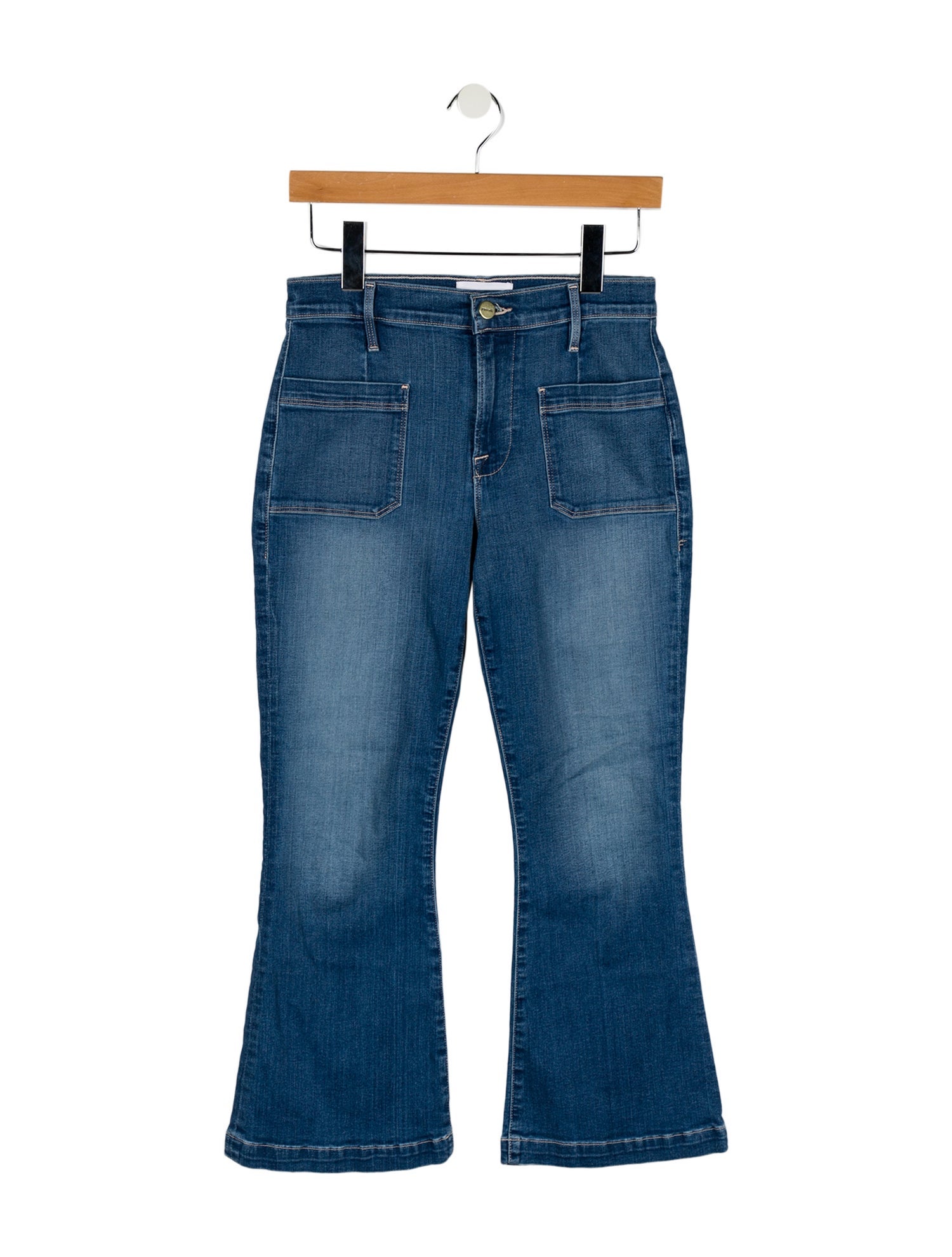 FRAME Mid-Rise Wide Leg Jeans