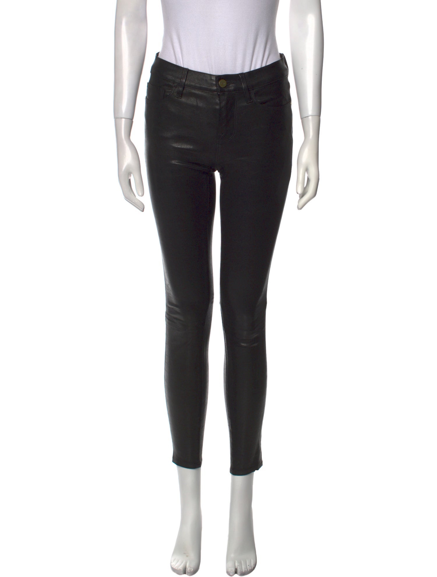 FRAME Lamb Leather Skinny Leg Pants