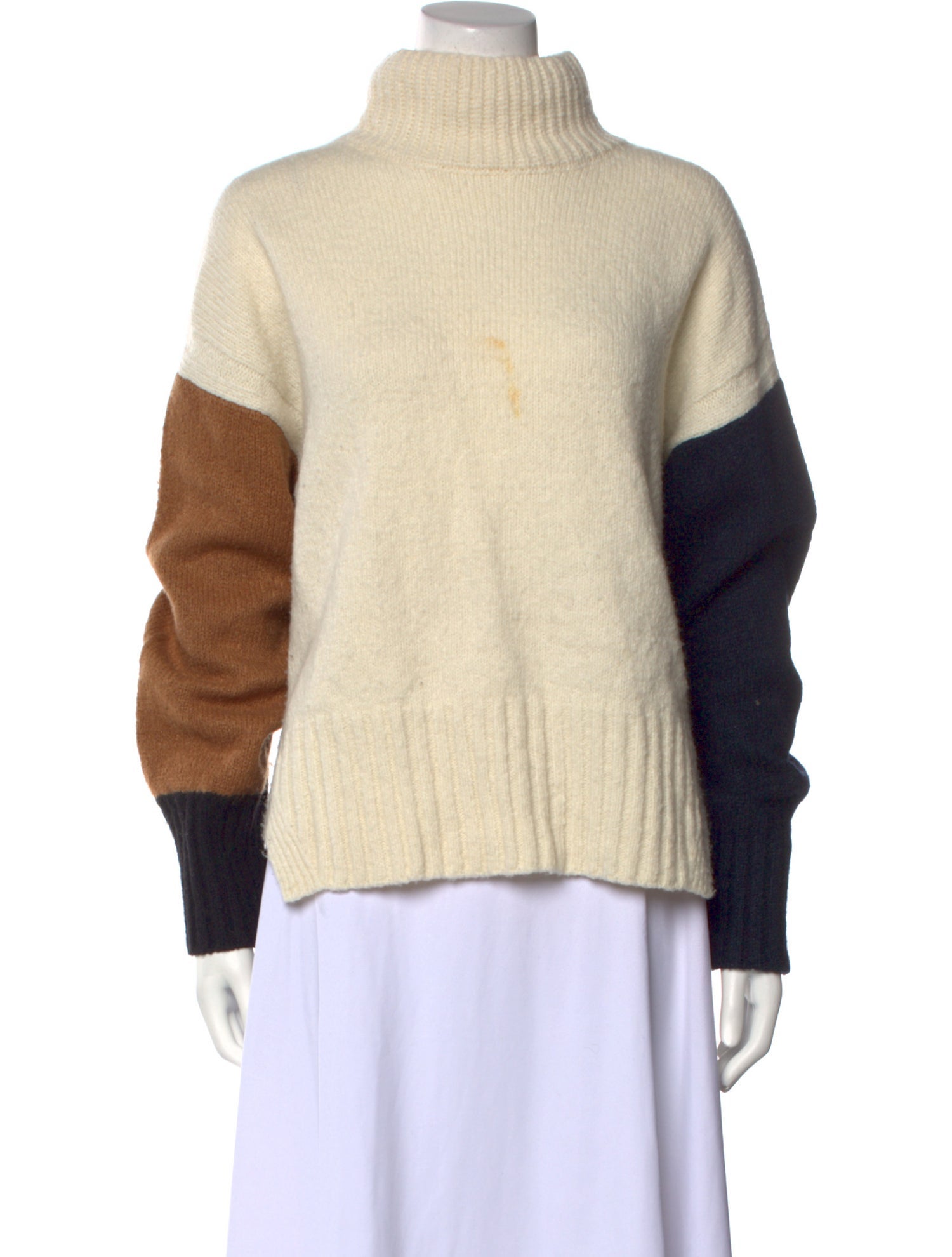 FRAME Virgin Wool Colorblock Pattern Sweater