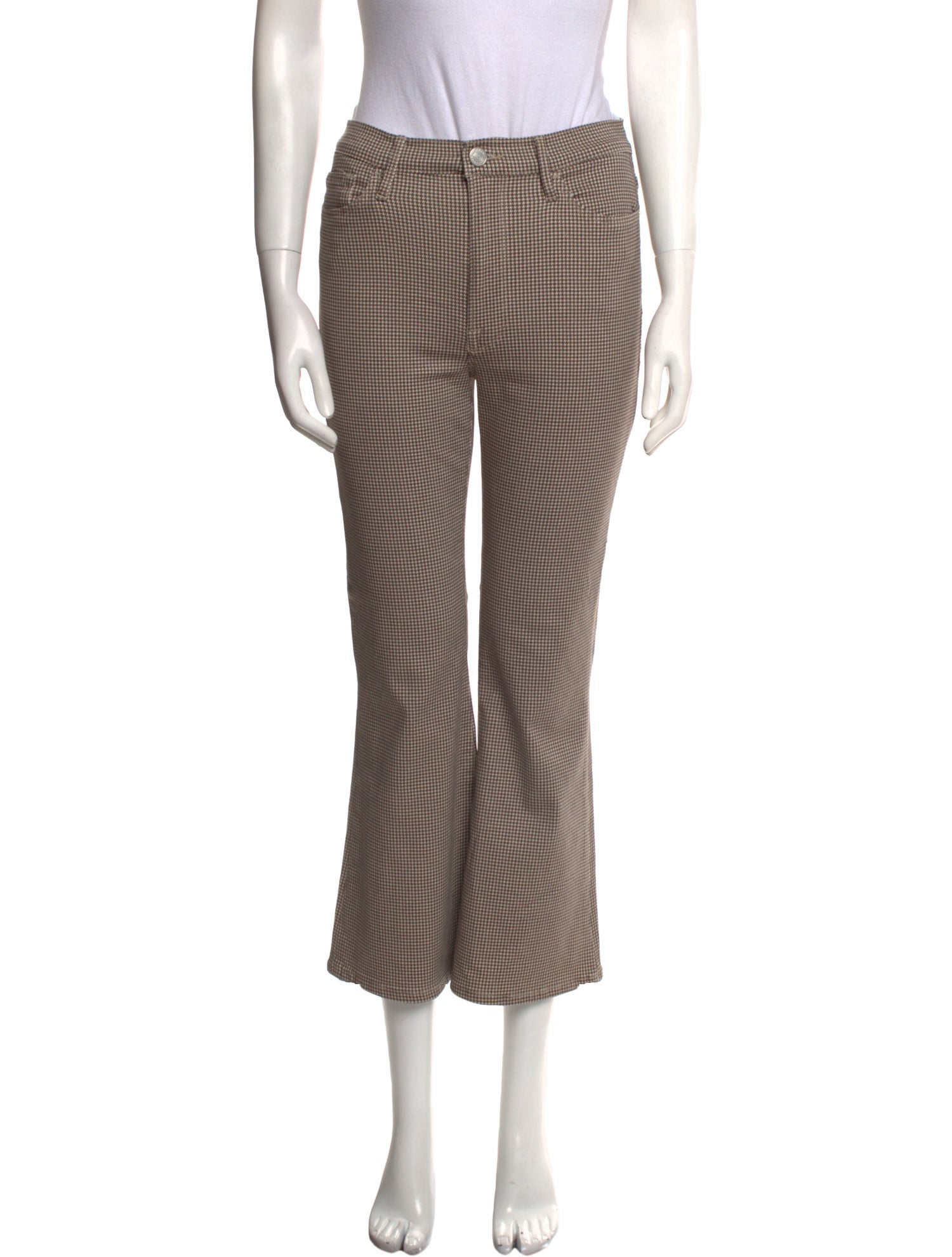 Bellerose Plaid Print Wide Leg Pants