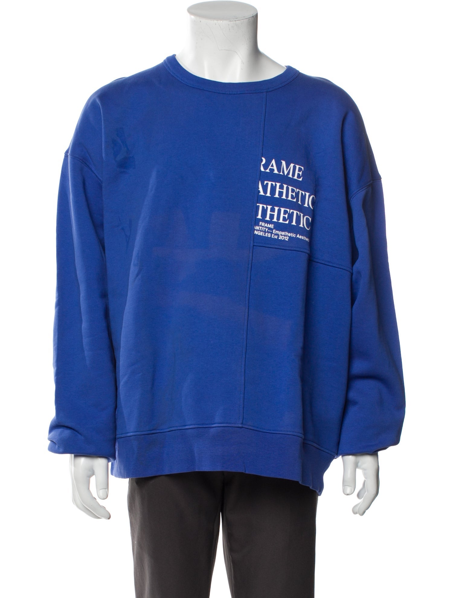 FRAME Graphic Print Crew Neck Sweatshirt