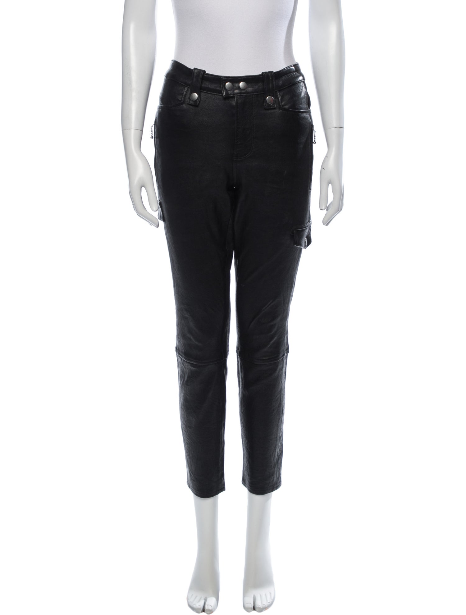FRAME Lamb Leather Skinny Leg Pants