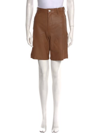 FRAME Lamb Leather Mini Shorts
