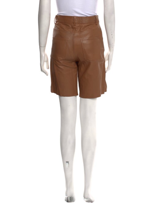 FRAME Lamb Leather Mini Shorts