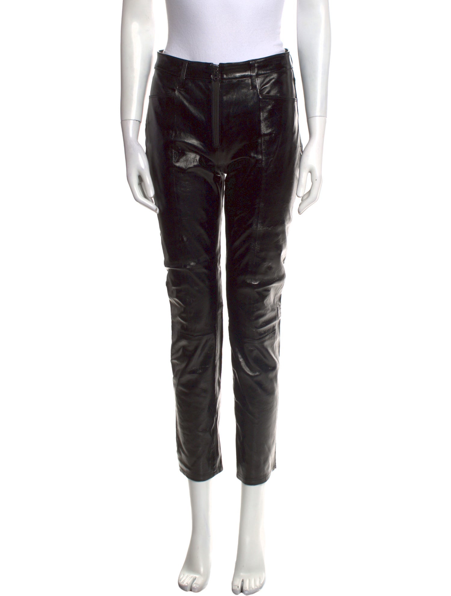 FRAME Lamb Leather Straight Leg Pants