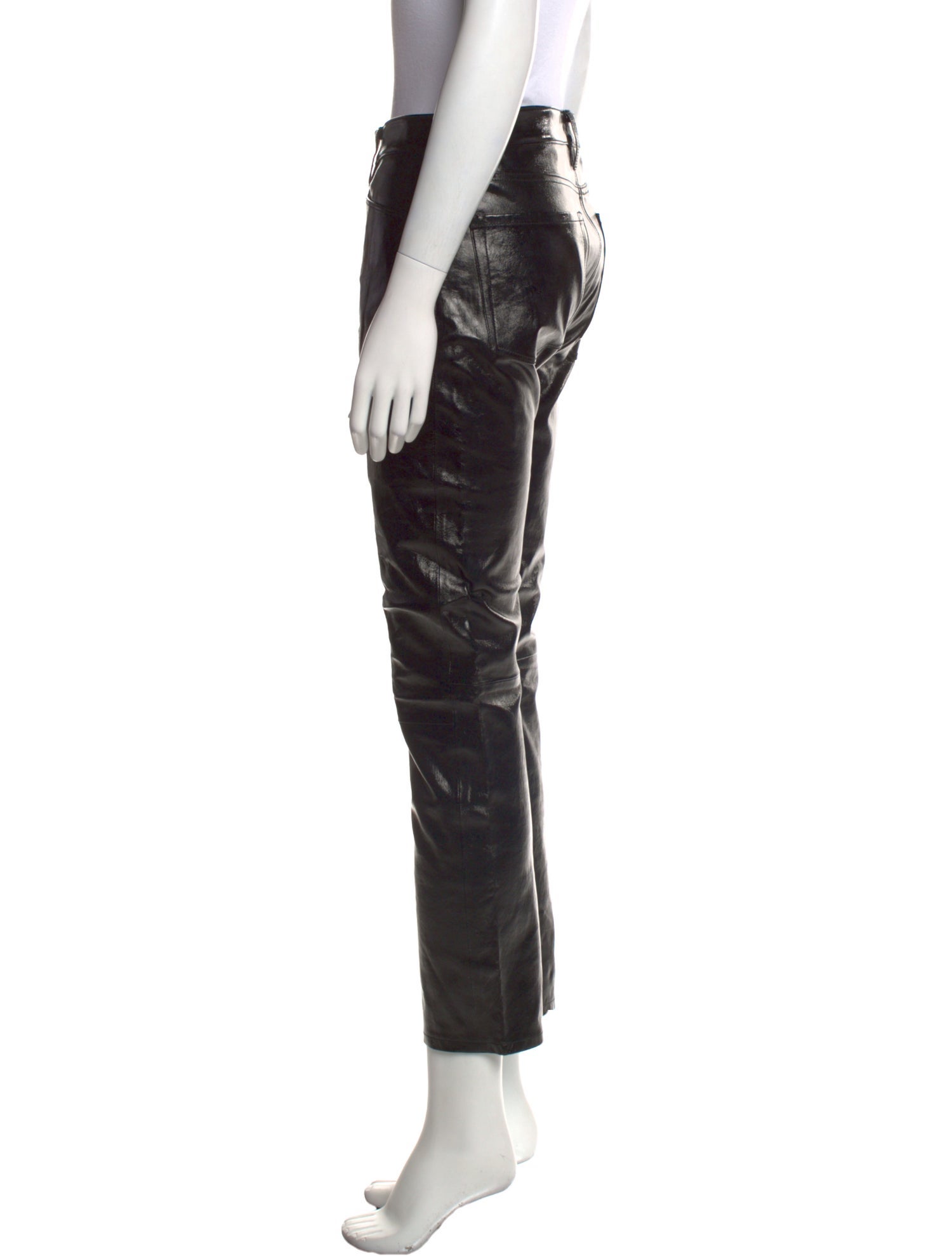 FRAME Lamb Leather Straight Leg Pants