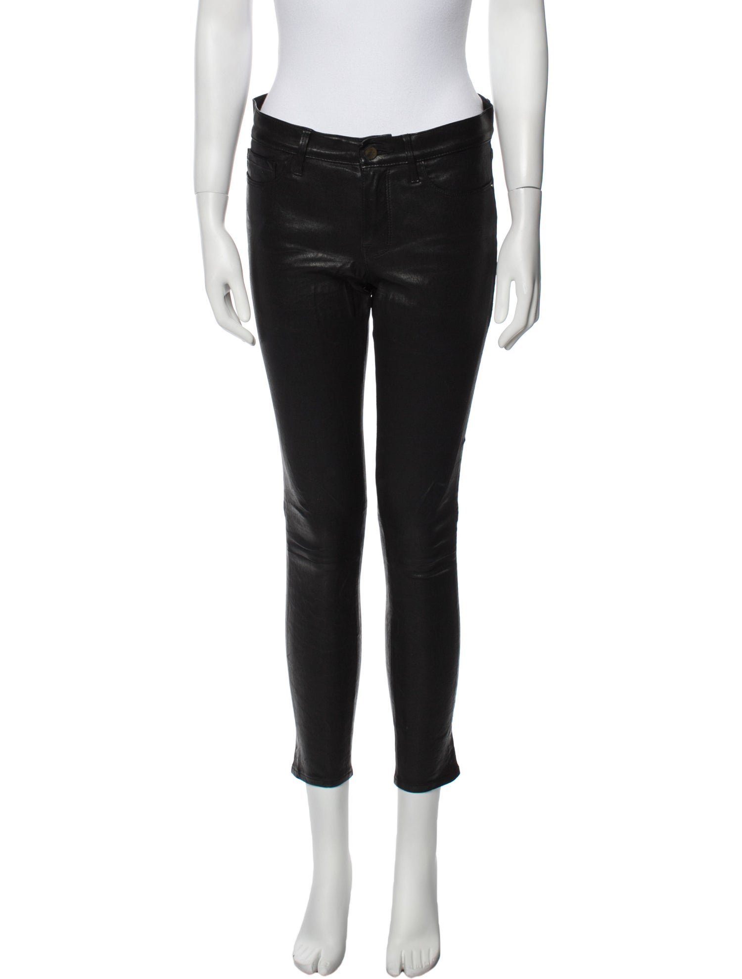FRAME Lamb Leather Skinny Leg Pants