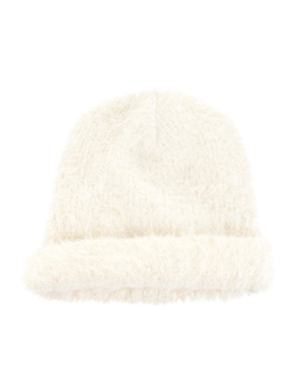 Womens' neutral Frame woven beanie.