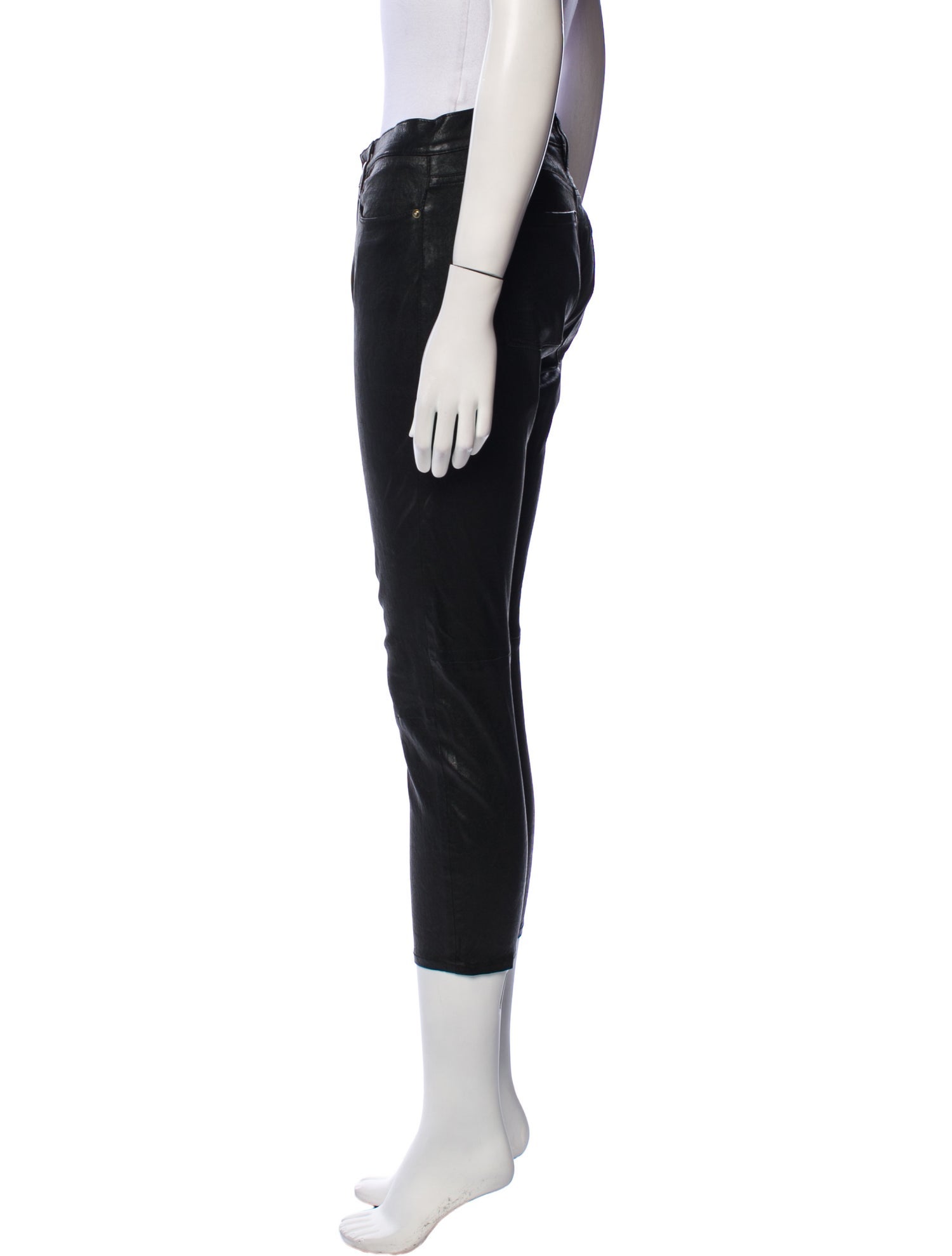 FRAME Lamb Leather Skinny Leg Pants
