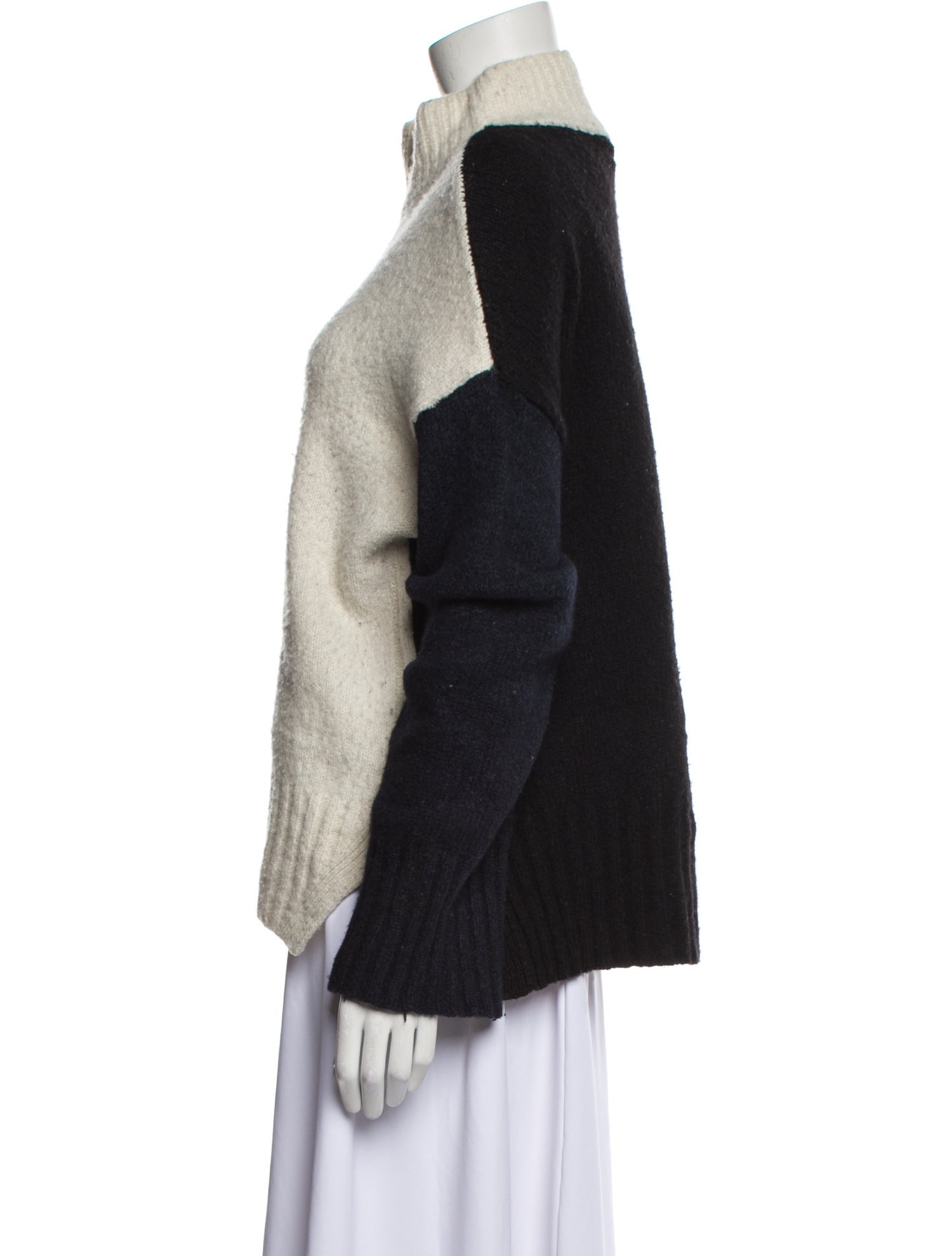 FRAME Virgin Wool Colorblock Pattern Sweater