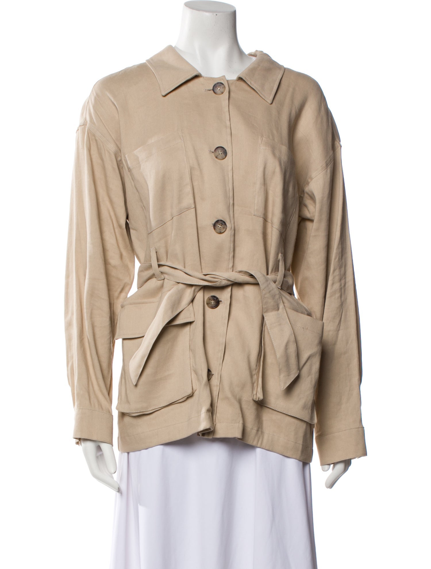 FRAME Linen Trench Coat