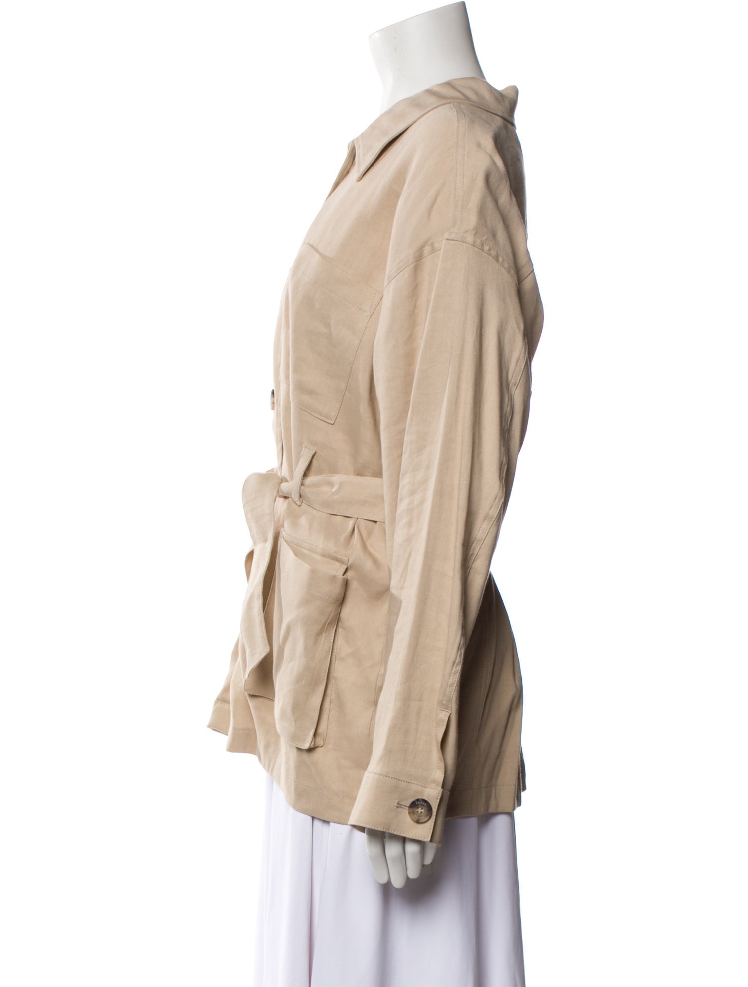FRAME Linen Trench Coat