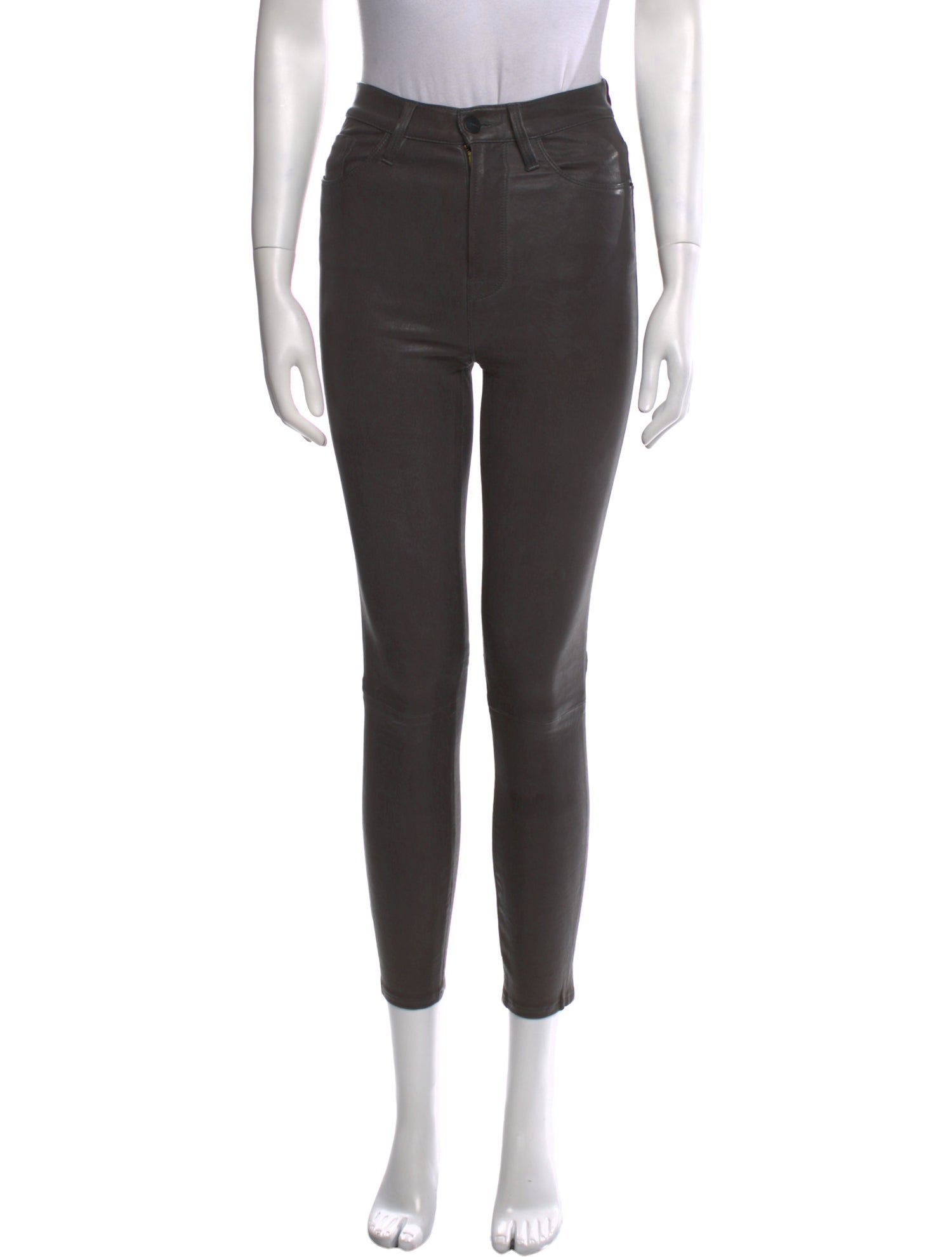 FRAME Leather Skinny Leg Pants