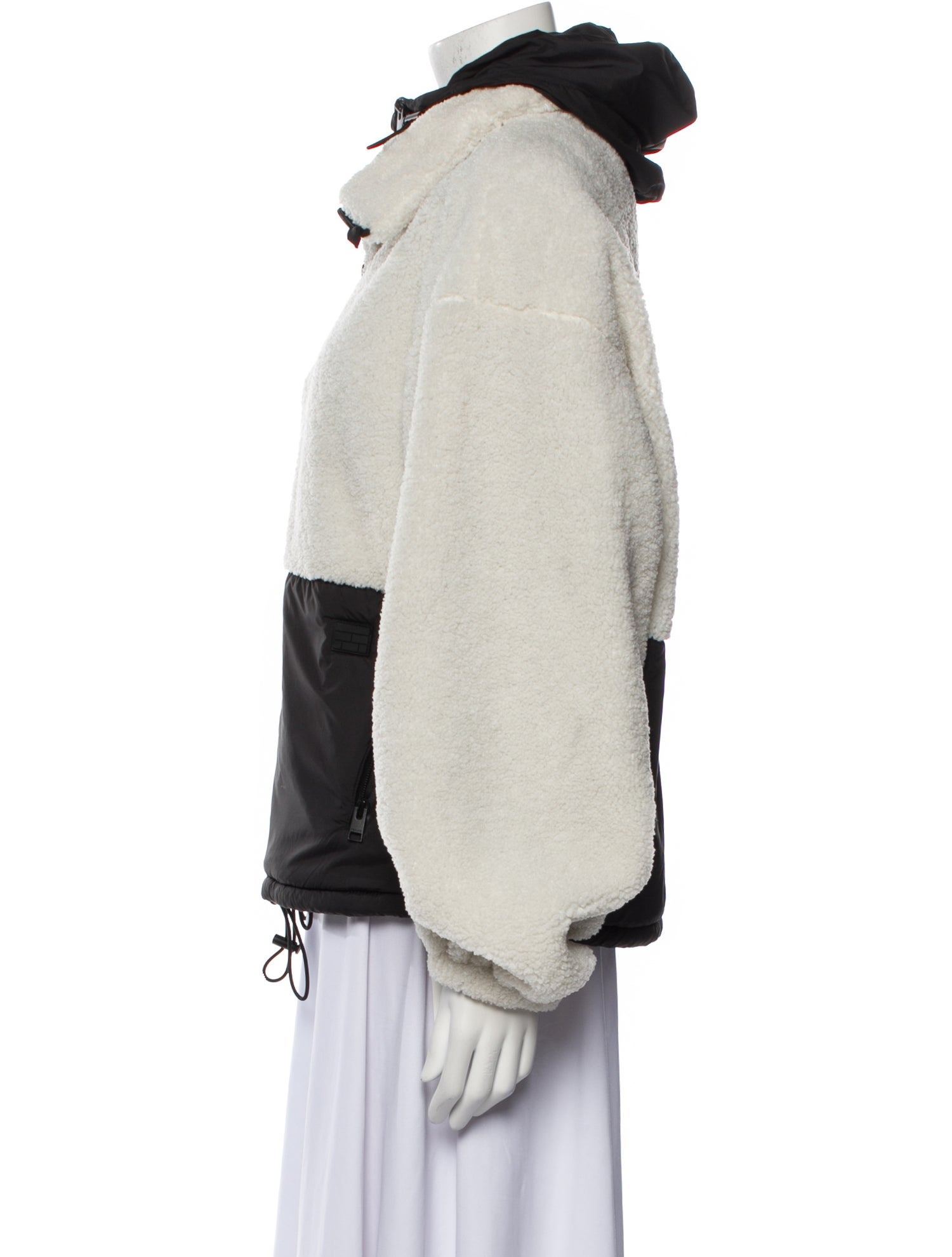 FRAME Faux Fur Colorblock Pattern Jacket