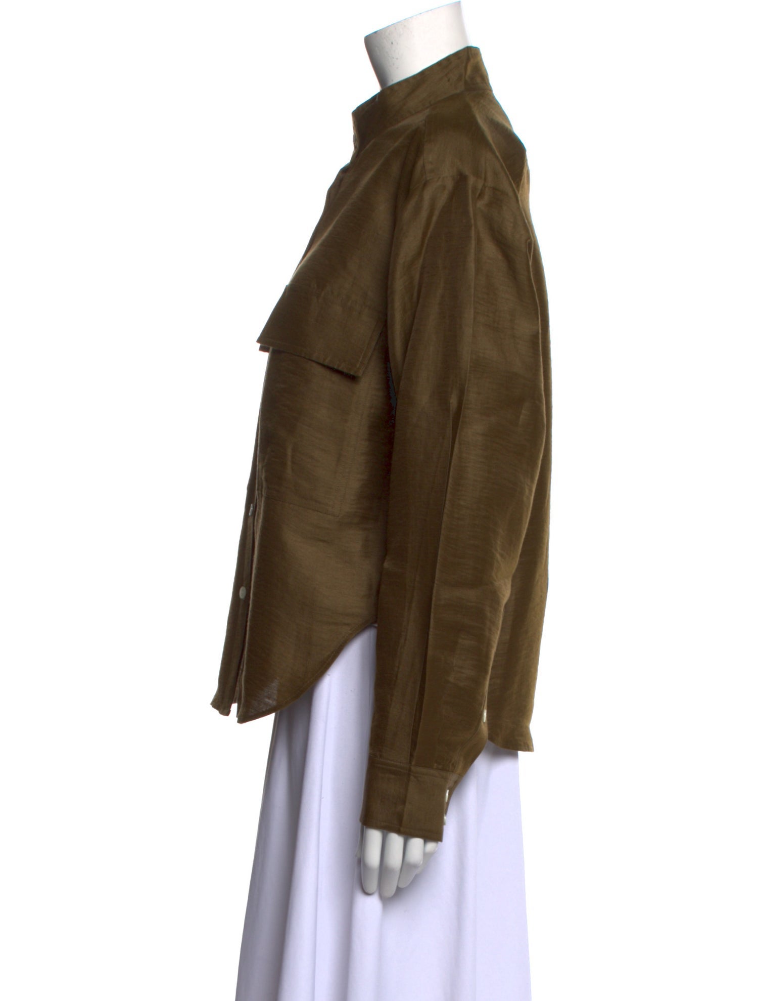 FRAME Long Sleeve Button-Up Top