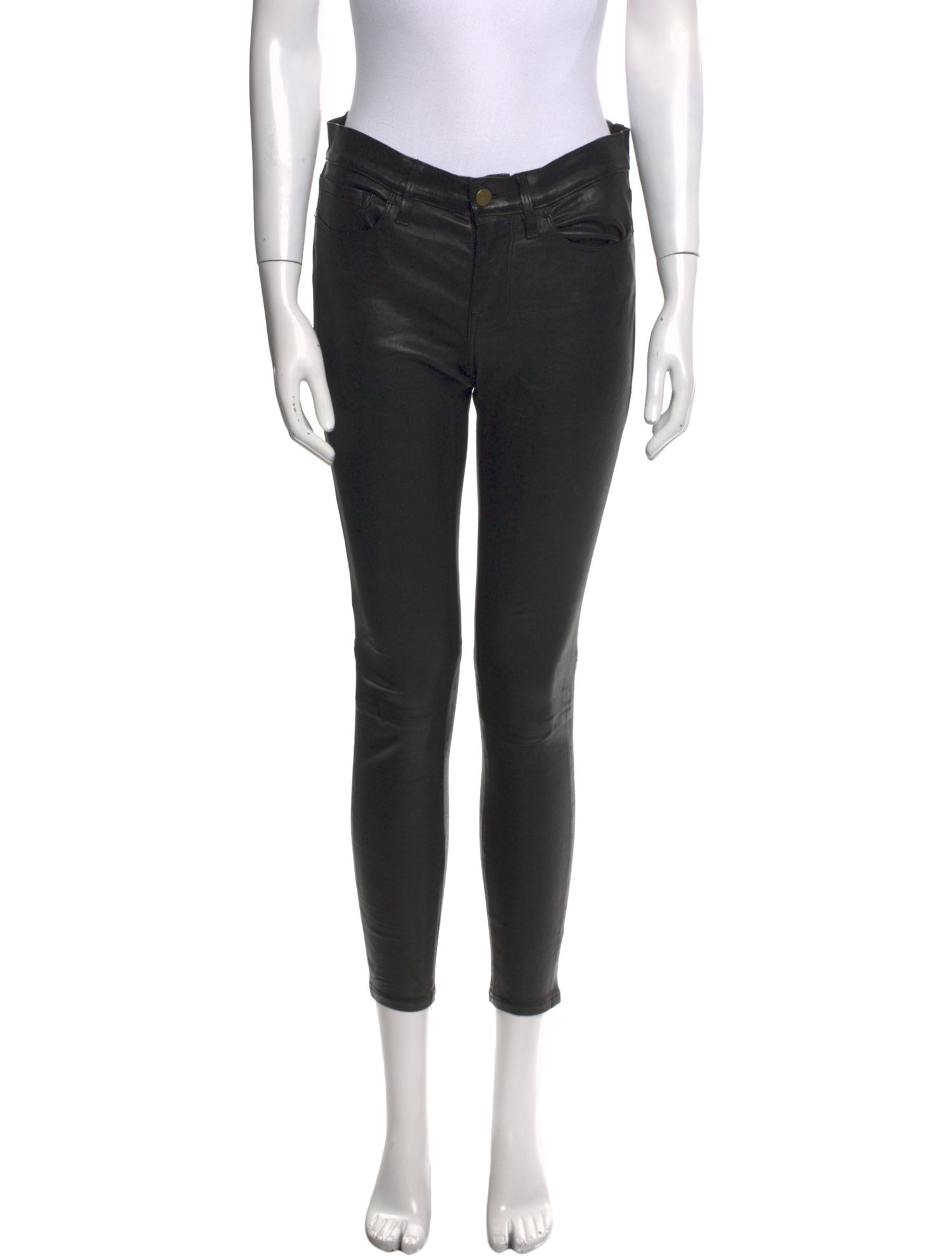 FRAME Leather Skinny Leg Pants
