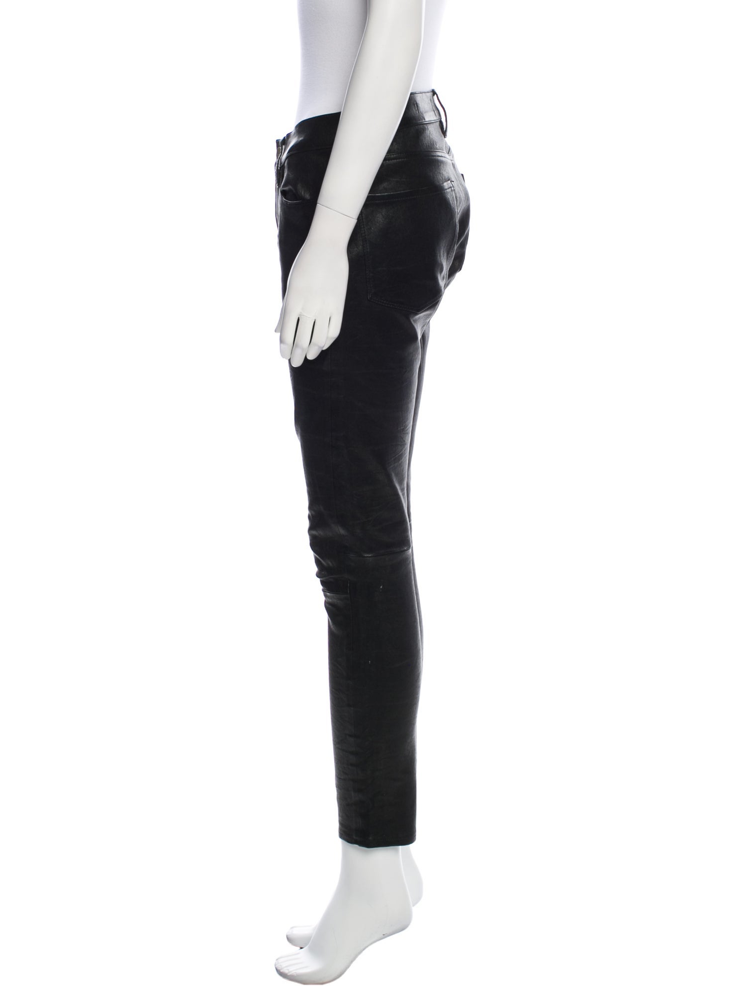 FRAME Leather Skinny Leg Pants