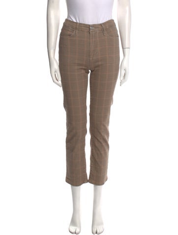 Frame Pants Plaid Print Straight Leg XS