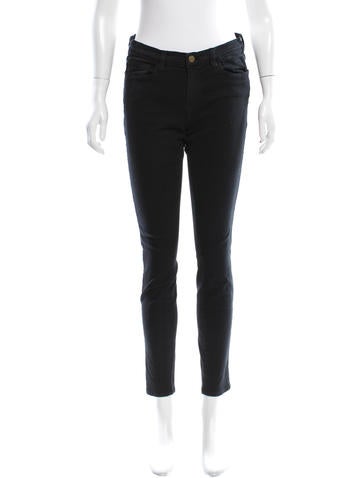 Frame Denim Mid-Rise Skinny Jeans