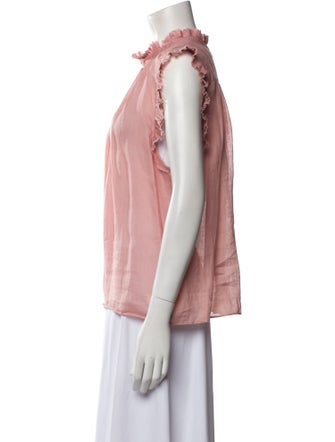 FRAME Mock Neck Sleeveless Blouse
