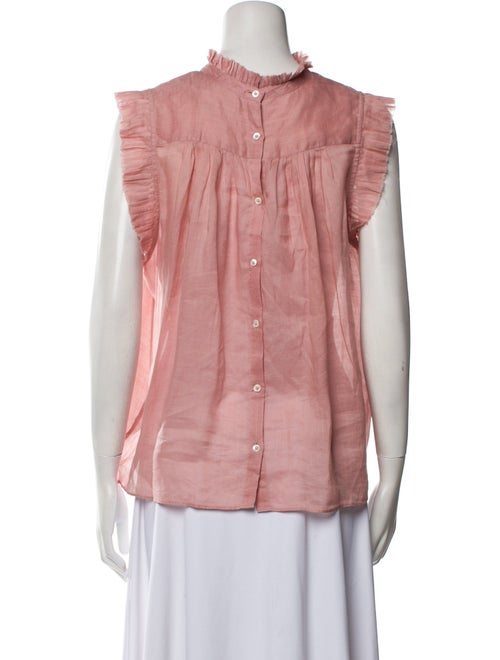 FRAME Mock Neck Sleeveless Blouse