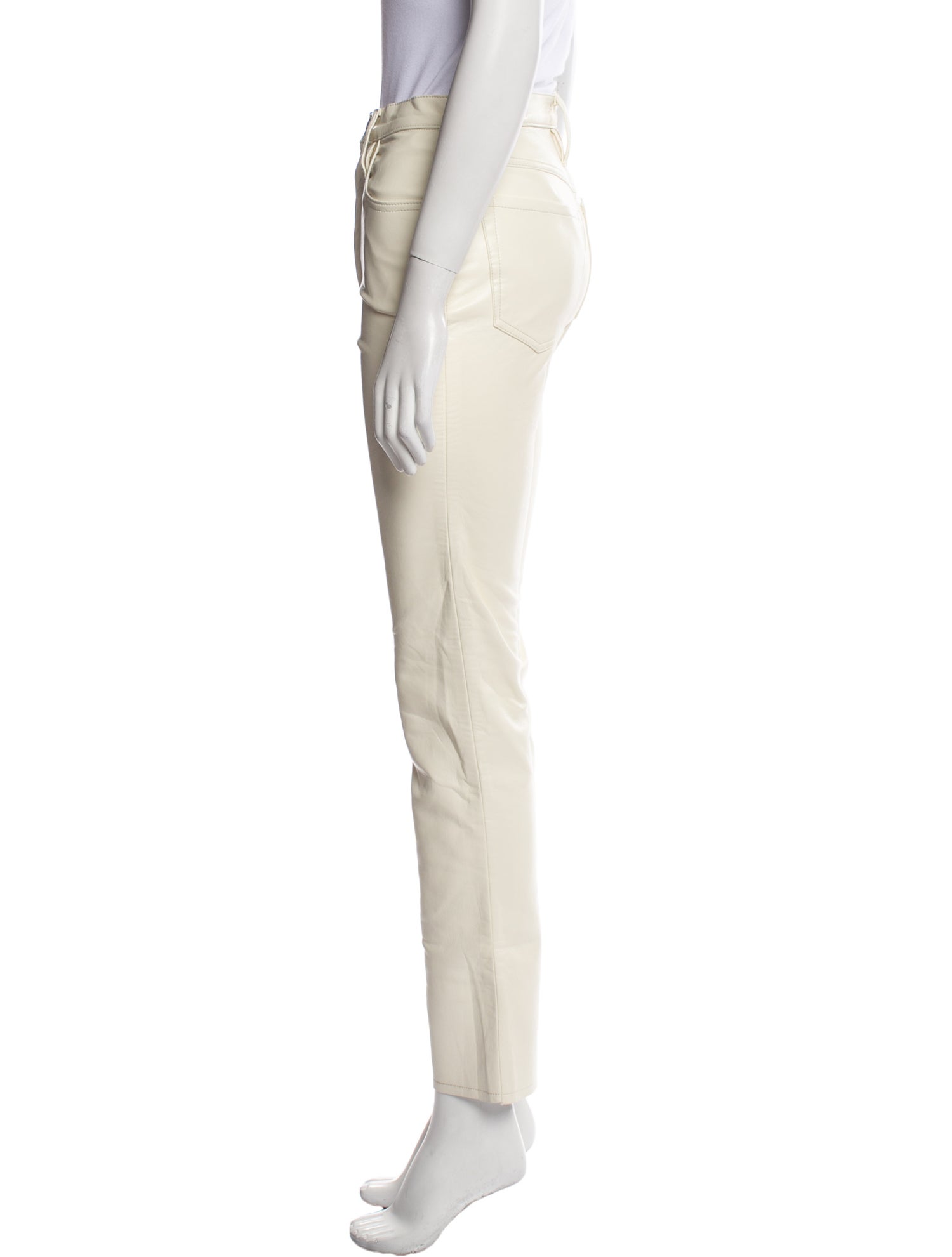 FRAME Leather Straight Leg Pants