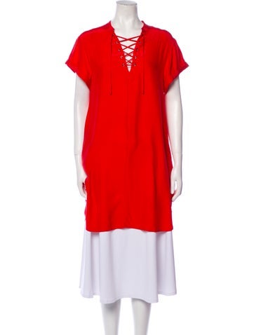 Frame Tops Silk Crew Neck Tunic S