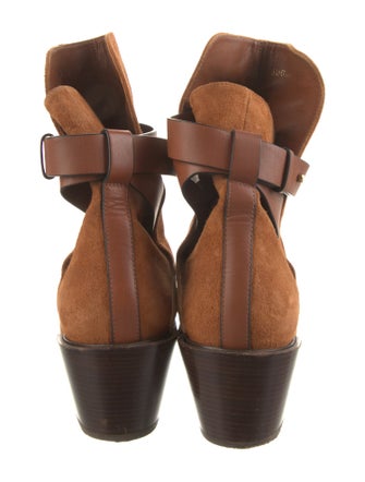 FRAME Suede Leather Trim Embellishment Boots