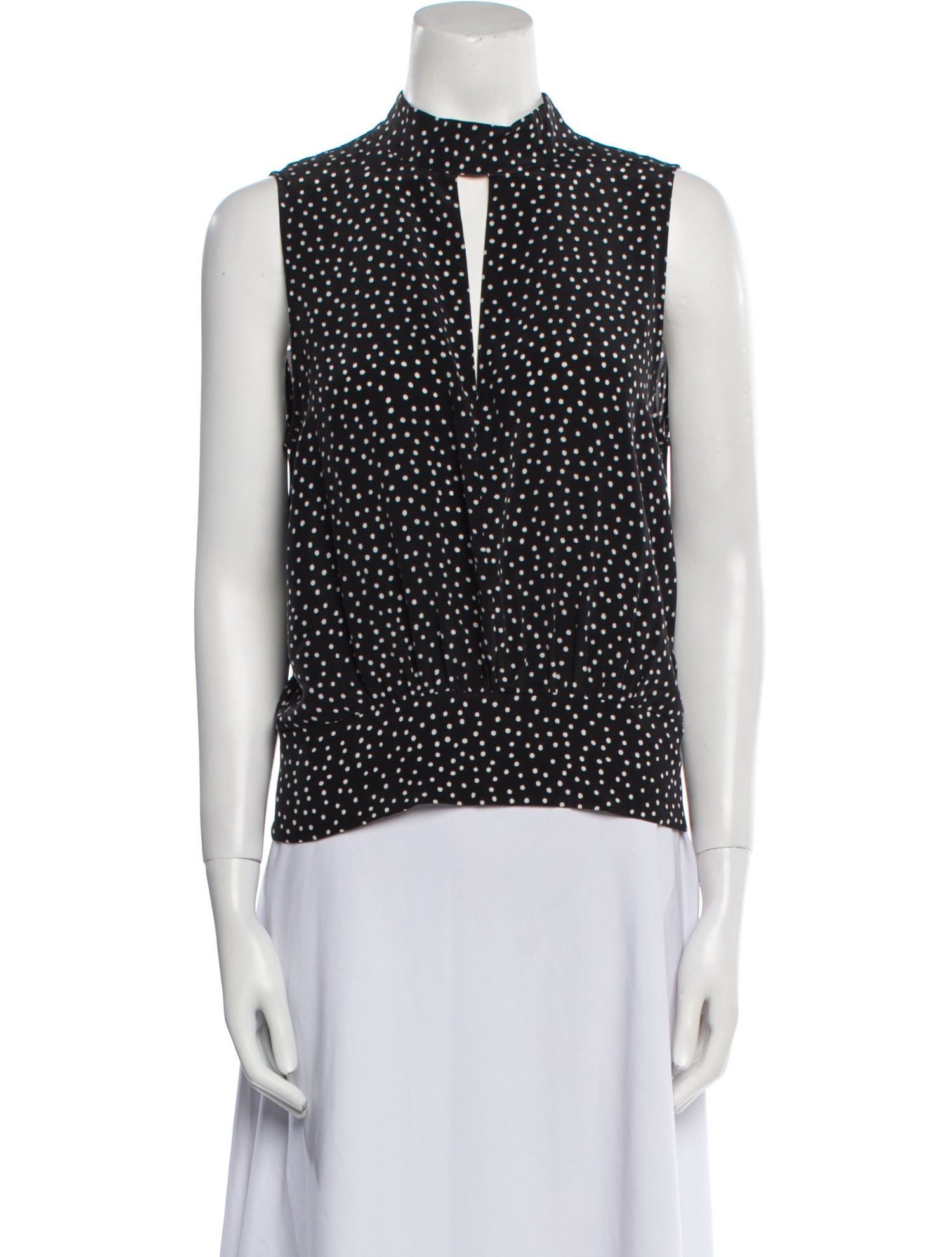 FRAME Silk Polka Dot Print Blouse