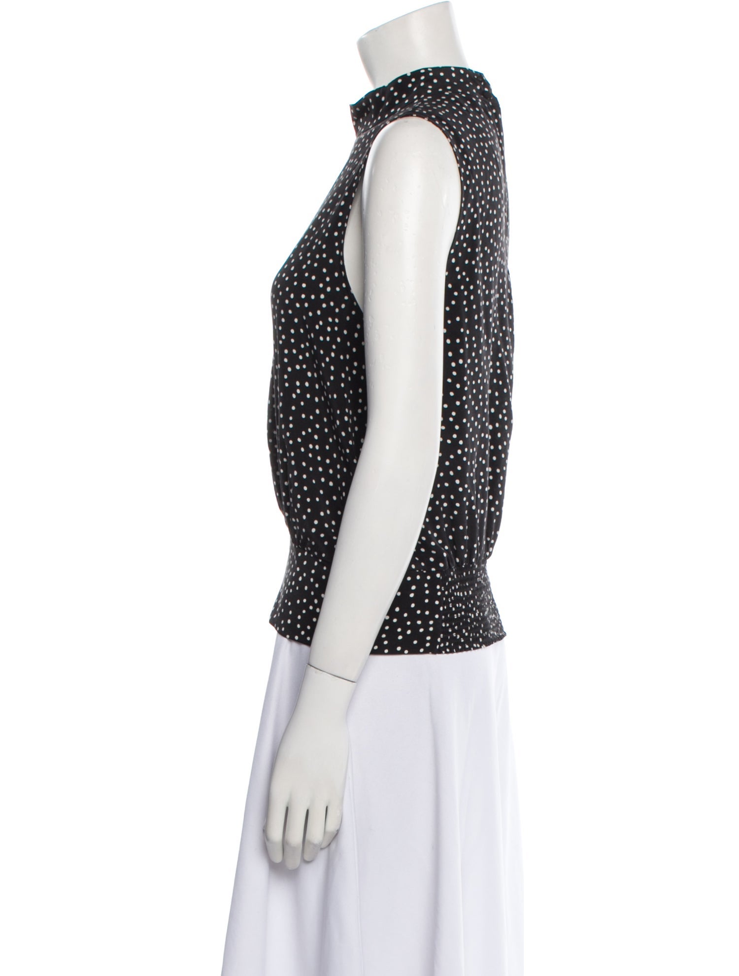 FRAME Silk Polka Dot Print Blouse