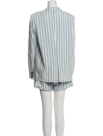 FRAME Linen Striped Short Set
