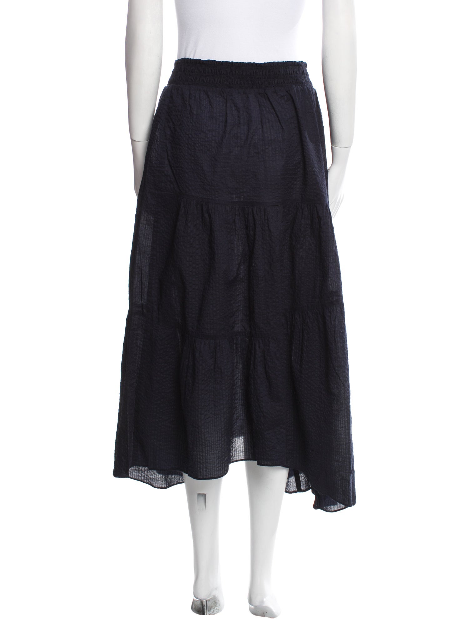 FRAME Ruffle Embellishment Midi Length Skirt