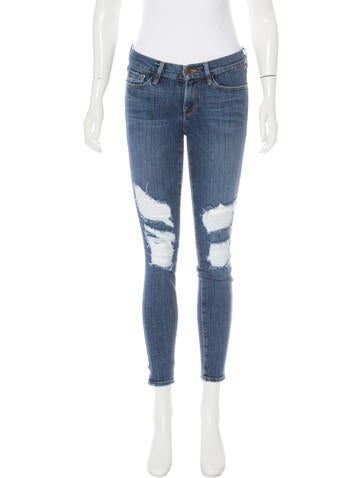 Frame Denim Distressed Skinny Jeans