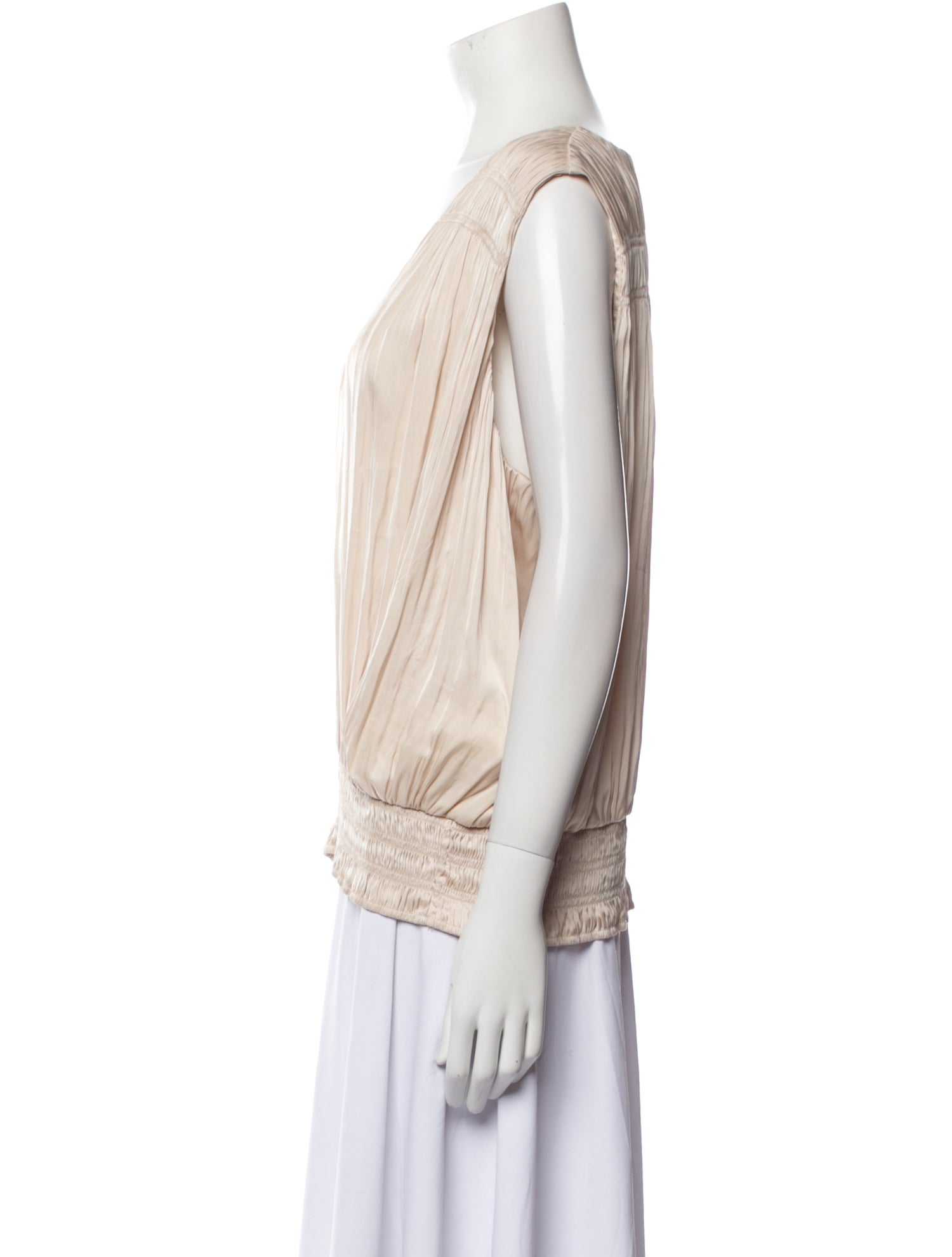 FRAME V-Neck Sleeveless Blouse