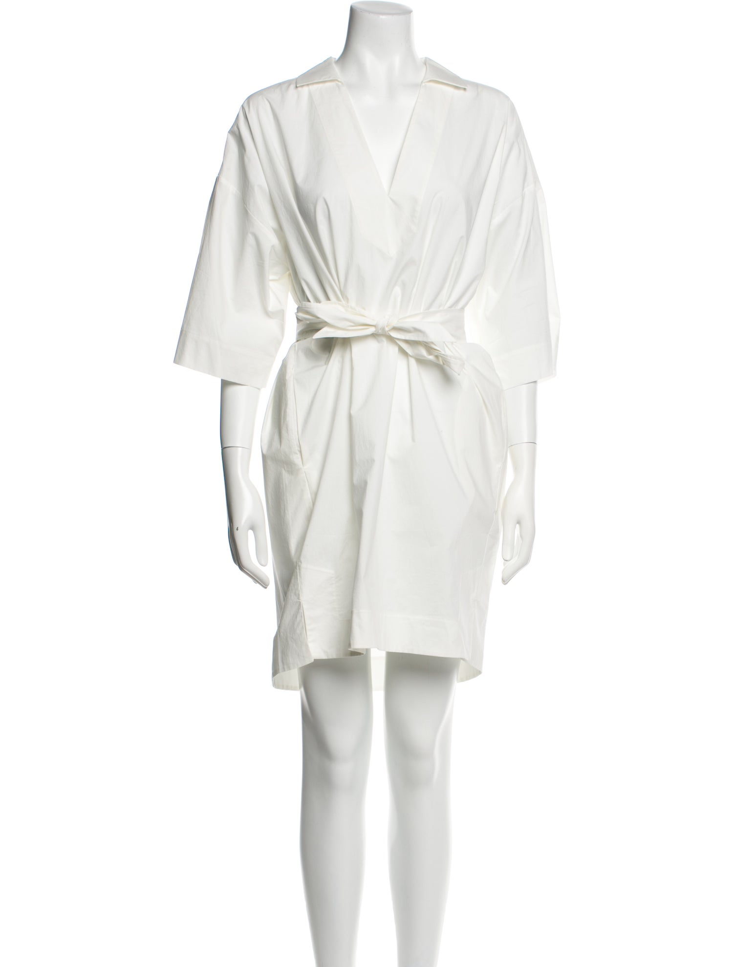 FRAME V-Neck Knee-Length Dress