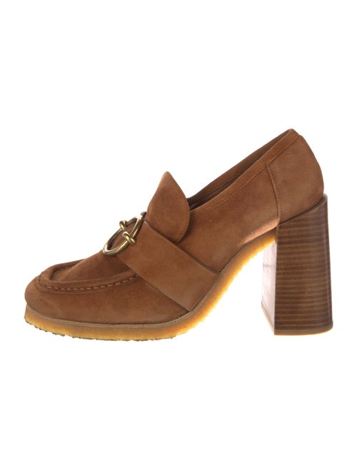 FRAME Suede Chain-Link Accents Pumps