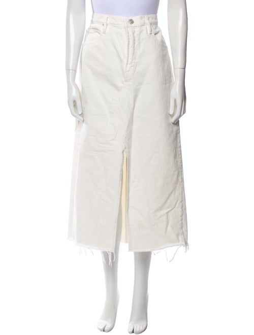 FRAME Raw-Edge Trim Midi Length Skirt