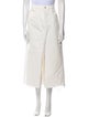 FRAME Raw-Edge Trim Midi Length Skirt