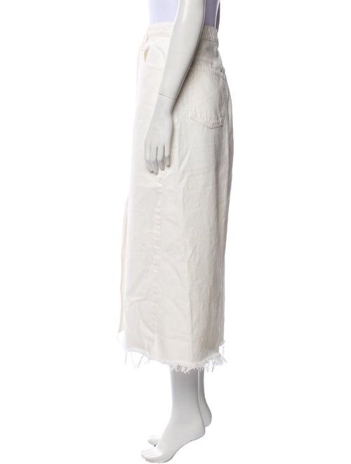 FRAME Raw-Edge Trim Midi Length Skirt