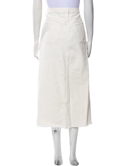 FRAME Raw-Edge Trim Midi Length Skirt