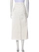 FRAME Raw-Edge Trim Midi Length Skirt
