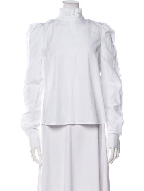 FRAME Mock Neck Long Sleeve Blouse