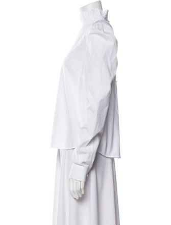 FRAME Mock Neck Long Sleeve Blouse