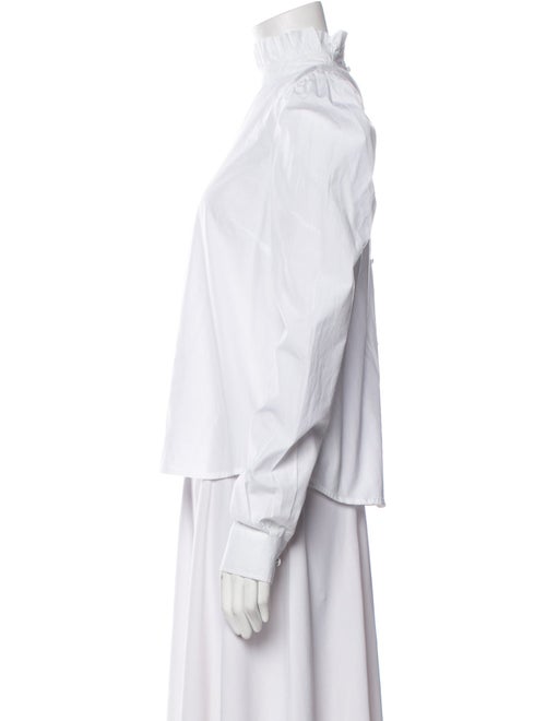 FRAME Mock Neck Long Sleeve Blouse