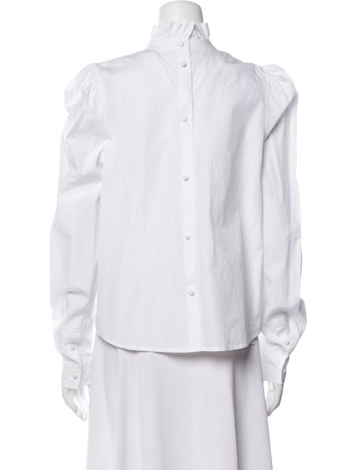 FRAME Mock Neck Long Sleeve Blouse